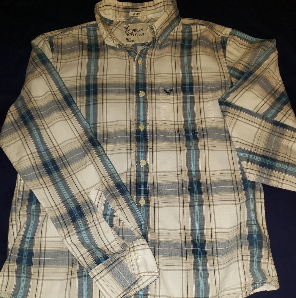 Men's American Eagle plaid button down